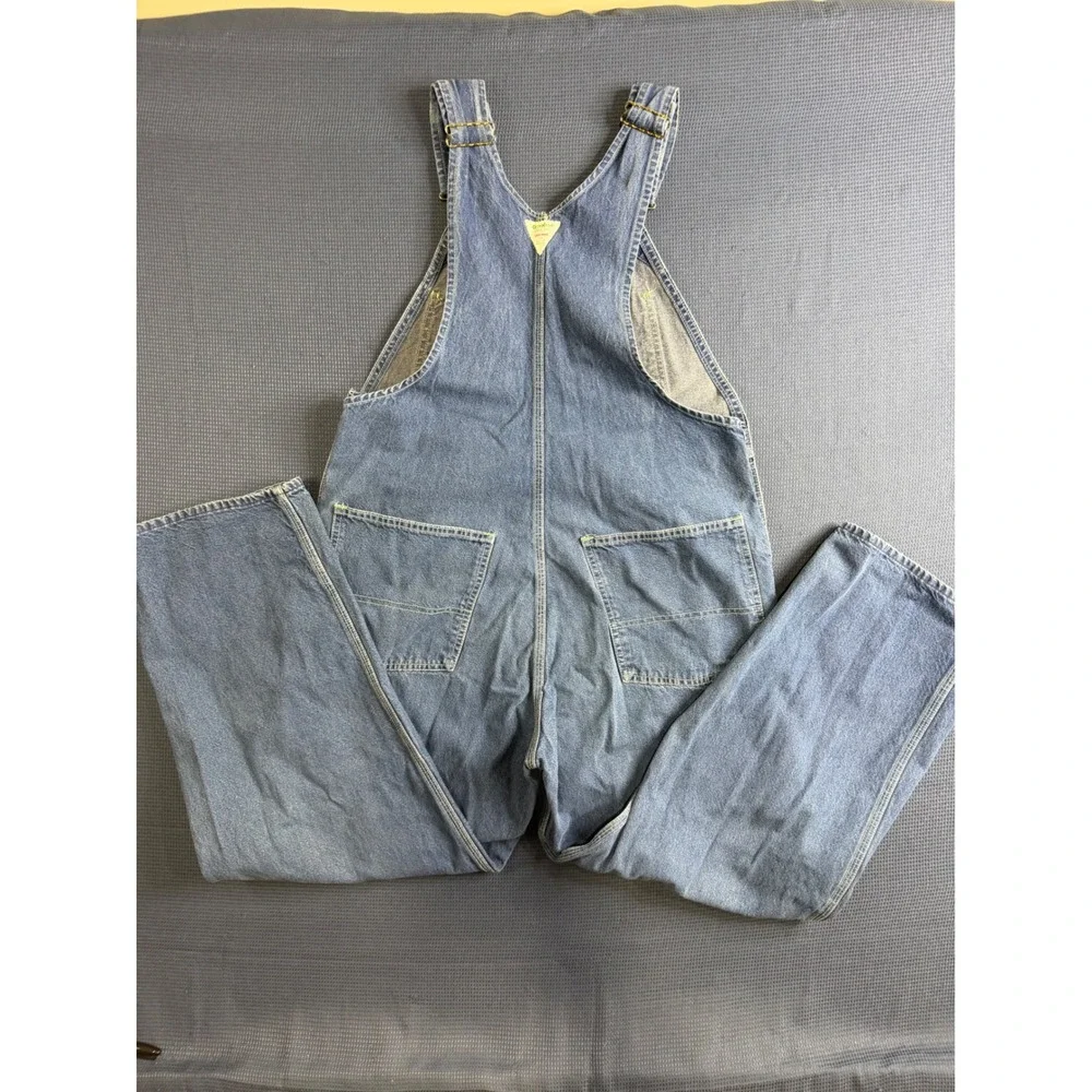 Vintage OshKosh Bgosh Vestbak Denim Overalls Mens 38x29 Made in USA Blue